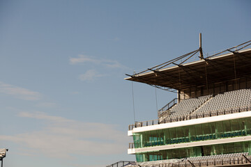 Part of racing stadium