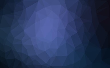 Obraz premium Dark BLUE vector blurry triangle template.