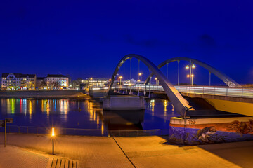 Oderbrücke am Abend