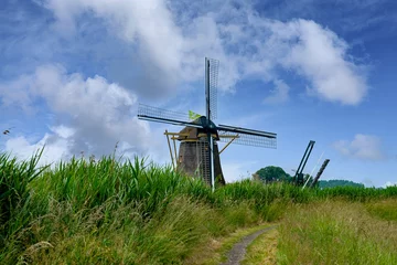 Wandaufkleber Windmill 't Hoog- en Groenland, Baambrugge, Noord-Holland Province, The Netherlands © Holland-PhotostockNL