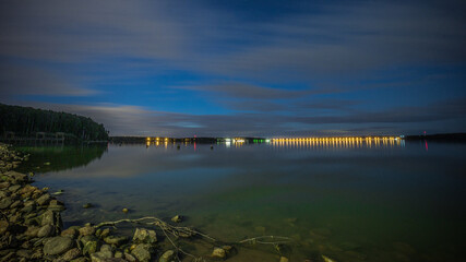landscape of Lake Senezh at night