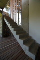 Fototapeta na wymiar Staircase in modern house