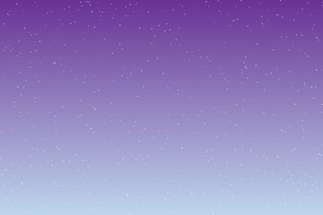 Sky and stars background. Blue and purple space background. The twinkling sky. Vector background.