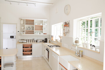 Fototapeta na wymiar Counter top in modern kitchen