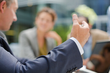 Business people talking in meeting