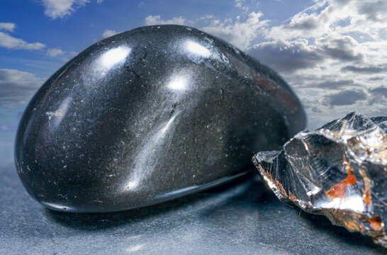 Shungit is a black rock