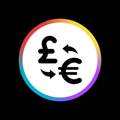 Exchange Pound to Euro - Sticker