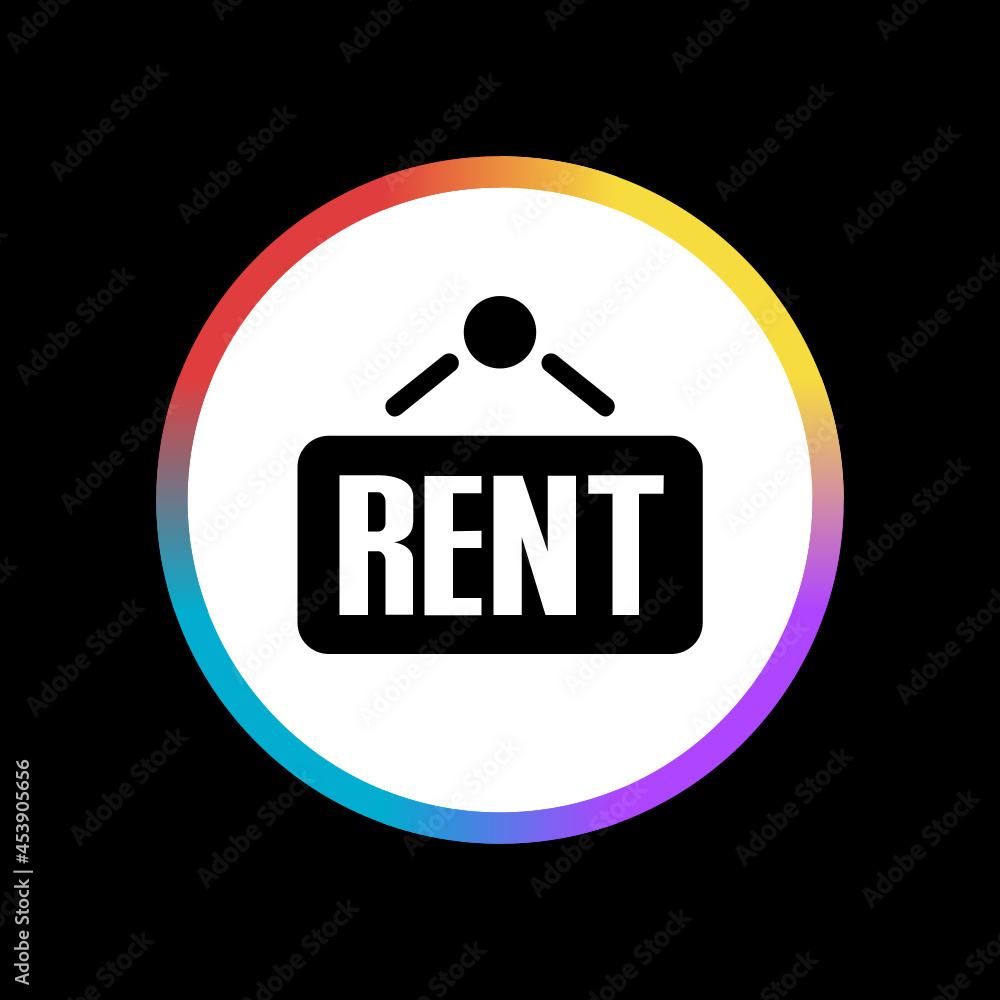 Canvas Prints rent sign - sticker