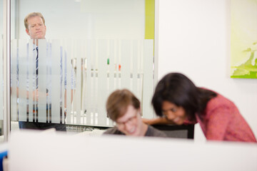 Fototapeta premium Business people talking in meeting