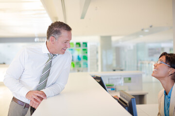 Fototapeta premium Business people talking in office