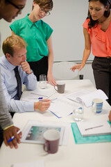 Fototapeta premium Business people talking in meeting