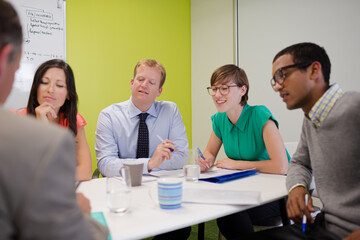 Business people talking in meeting