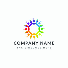 Fototapeta na wymiar Creative logo design. People connect logo,communication logo, community Logo, social network logo vector logo template. Global Community Logo Icon Elements Template