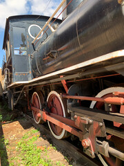 Old locomotive in São Roque, on the old wine route. Touristic place in the interior of the state of São Paulo.