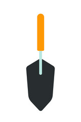 Shovel, spade vector illustration. Flat style garden hand shovel isolated on white background. Garden tool, equipment for farm, summer utensil.