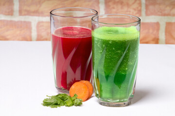 celery juice and beet juice, healthy eating environment
