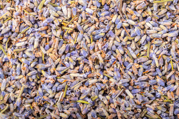 texture of dried lavender flowers