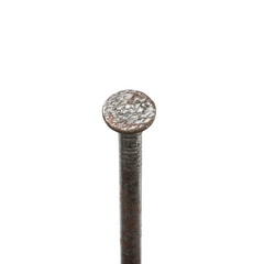 Rusty nail isolated on white background