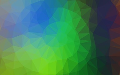 Light Multicolor, Rainbow vector blurry triangle pattern.