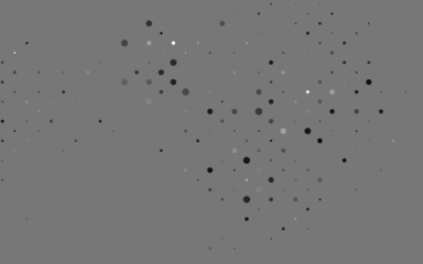 Light Silver, Gray vector pattern with spheres.