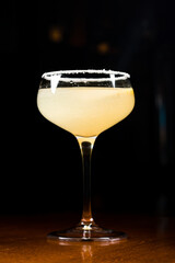 Fresh lemonade Margarita cocktail in bar