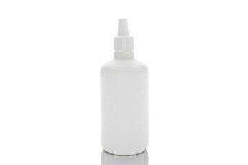white plastic bottle isolated on a white background