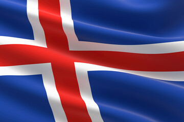 Fototapeta premium Flag of Iceland