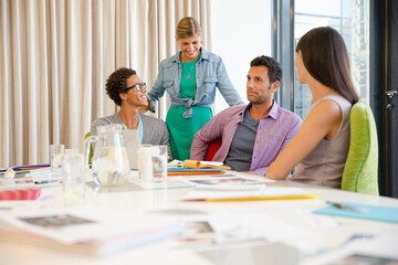 Business people talking in meeting