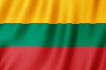 Lithuania flag - obrazy, fototapety, plakaty
