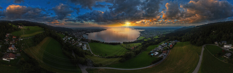 lake Bodensee 360° vr airpano evening