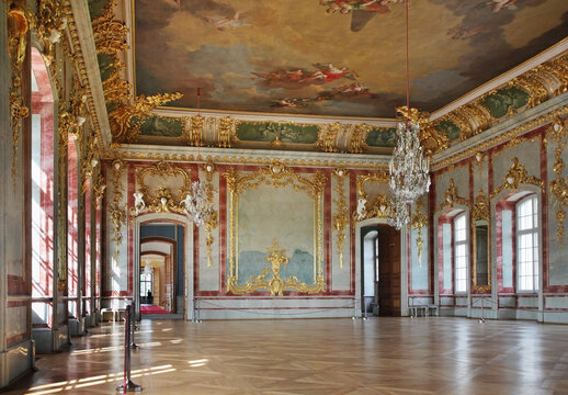 Rundale Palace near Pilsrundale. Golden hall. Latvia