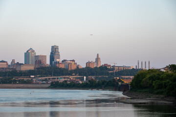 Obraz premium Kaw Point Kansas City, Kansas Airplane