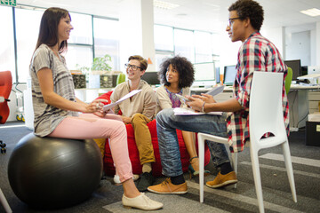 Business people talking in meeting