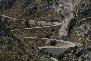 Fototapeta premium twisting and winding road serpentine