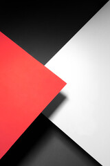 elegant red, wihte and black geometric background. Concept cosmetic products, jewelry, accessories. 