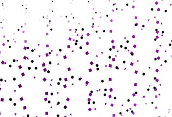 Light Purple vector texture in poly style with circles, cubes.