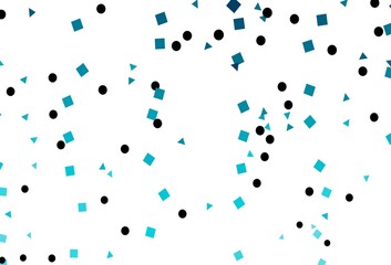 Light BLUE vector texture in poly style with circles, cubes.