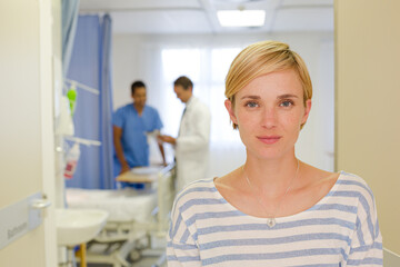 Fototapeta premium Patient leaving hospital room