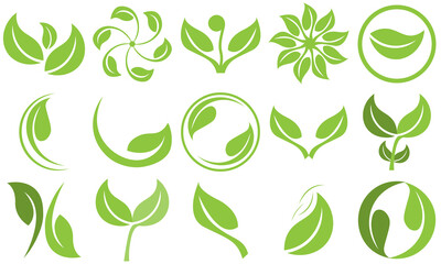Premium vector bundle leaf logo design