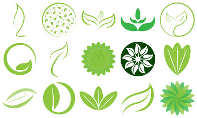 Premium vector bundle leaf logo design