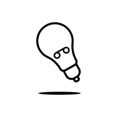 Light Bulb line icon vector, isolated on white background