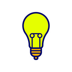 light bulb icon vector