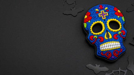 Halloween backgrounds, Mexican culture and Dia de los Muertos (day of the dead) concept with...