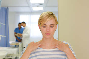 Fototapeta premium Patient leaving hospital room