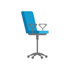 chair isolated on white background. Vector flat illustration. A piece of interior. The object can be used for the design of an apartment, office, premises. 