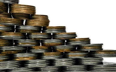 Coin pyramid. Making money