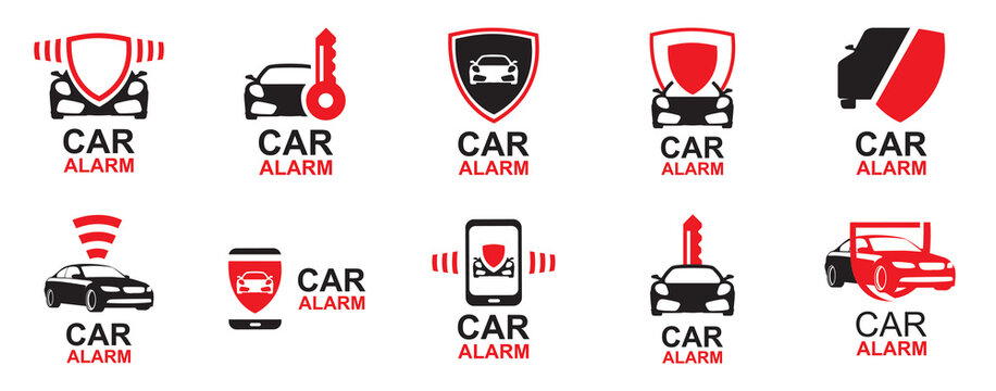 Vector Logo Of The Car Alarm Installation Service