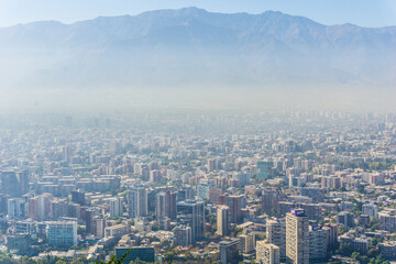 Fototapeta premium Santiago skyline, Chile
