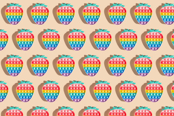 Pattern Rainbow Pop It Bubble Sensory Fidget Toys