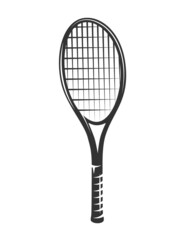 Lawn tennis racket isolated on white background. Vector illustration